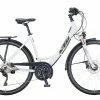Fahrräder KTM VENETO LIGHT DISC Damen White Matt