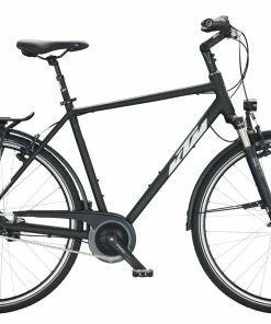 Fahrräder KTM VENETO 8 LIGHT Herren Black Matt (white+green)