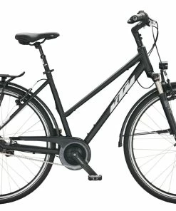 Fahrräder KTM VENETO 8 LIGHT Trapez Black Matt (white+green)