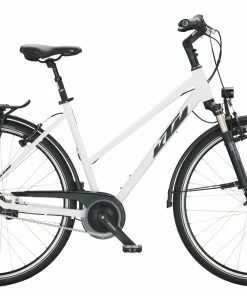 Fahrräder KTM VENETO 8 LIGHT Trapez White Matt (black+mint)