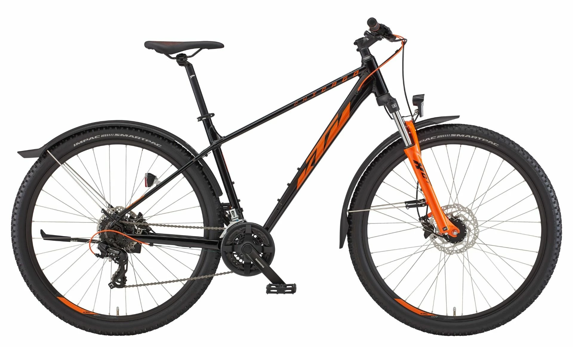 Fahrräder KTM CHICAGO STREET 27 Diamant Flaming Black (orange)